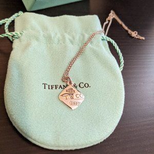 Tiffany & Co. 1837 Diamond Shaped Pendant Silver